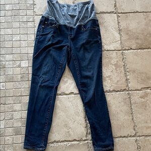 Stylish Blue Maternity Skinny Jeans